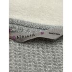 Athleta Gray Medium Waffle Knit Dolman Sleeve Cashmere Linen Blend Sweater Top Photo 2