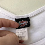 Harley Davidson White‎ Rhinestone Logo Short Sleeve T Shirt Tee Size Small White Photo 1