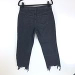 Free People We The  Maggie Mid Rise Straight Jeans Washed Black Button Fly 29 Photo 4
