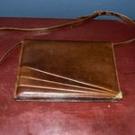 Salvatore Ferragamo Vintage  Chocolate Brown Leather Clutch w/ Detachable Strap Photo 1