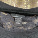 Moda International Black Long Sleeve Sheer Lace Back Sweater Top XS/S Black Photo 2