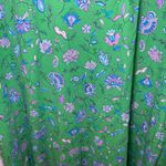 J.Jill WEAREVER XL Split Neck Green Paisley Popover Casual Tunic Blouse Tunic Photo 6