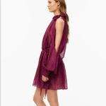 ZARA  LIMITED EDITION PRINTED MINI DRESS 100% cotton Burgundy Size M NEW Photo 3
