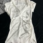 Monaco White Satin mini dress  Photo 5