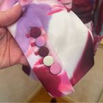 ZARA SATIN EFFECT PRINTED PINK PURPLE BLUE WHITE BLAZER BOW BELT SZ S Photo 6