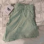 Princess Polly Beach House Shorts Stripe Green Linen Photo 3