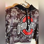 Ohio State Cropped Camo Hoodie Small Black Photo 2