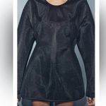 ZARA  black mesh organza thick long top / mini dress Photo 8