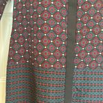 Ann Taylor  Blue Red Abstract Print Long Sleeve Sheath Dress Size 4 Office Work Photo 1