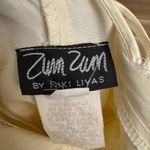 Vintage Zum Zum Niki Livas Size Medium Pale Daffodil Cross Back Floral Ball Gown Yellow Photo 14