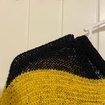 Andrea Jovine EUC Workshop  women’s black‎ yellow stripe thick knit sweater large Photo 4