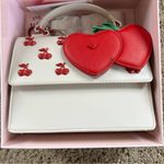 Betsey Johnson  Cherry Embellished ivory Handbag New Photo 4