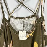 Free People  Hey Girl Cross Back Handkerchief Flowy Tank Top Army Combo S NWT Photo 8
