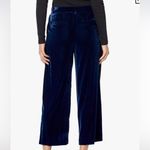 Theory  Women's Velvet Relax Straight Pant, Blueberry, Size 16, NWT Photo 1