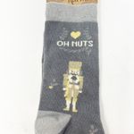 NWT Karma Women Novelty Christmas Holiday Oh‎ Nuts Nutcracker Crew Socks OS Gray Photo 2
