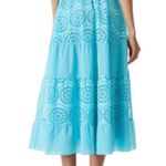 Alice + Olivia Melony Sky Blue Eyelet Trim Lined Midi Skirt $560 EUC 0 Photo 12
