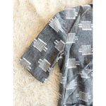 70s Grey & White Slub Knit Fringe Set Gray Photo 4