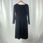 L.L. Bean‎ Long Sleeve Jersey Dress in Black Size Small Photo 1