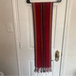 Ann Taylor ANN TOYLOR Stripe Scarf Multi-colored, Rayon Striped Scarf With Fringed Ends Photo 7