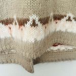 Free People  Frosted Fairisle Cardigan in Natural Combo Mohair Wool Blend Large Photo 12