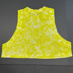 Lululemon Yellow Tie Dye All Yours Crop Cotton Athletic Gym Lounge Athleisure Top Photo 0