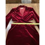 Nicholas Revolve  Gabriela Red Velvet Blazer cut out long sleeve mini Dress 10 Photo 5