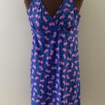 Southwind Apparel Sundress Size L Blue Pink Crabs Halter Swim Halter Beach Vaca Size L Photo 0