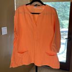 Soft Surroundings 100% Cotton Araza Gauze Shirt Nectarine Size Large Photo 1