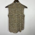 J.Crew Leopard Tie Neck Blouse XS Tan Animal Print Office Chic Preppy Career Photo 5