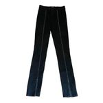 ZARA  Women’s Black Striped Slit High Waisted Skinny Pants SZ 4 #1130 Photo 3