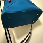 Frances Valentine June Hobo Handbag Navy Striped Strap Gold Zip Blue Photo 7