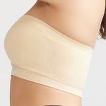 Zenana Outfitters Cream Bandeau Bra Photo 3