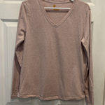 Carhartt Basic V Neck‎ Long Sleeves Tee Relaxed Fit Shirt Size Large 12 Photo 0