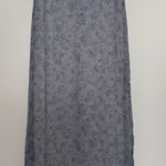 Gap Vintage 90s Blue Sheer Floral Long Skirt  Photo 0