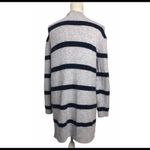 Madewell Kent Cardigan Navy Gray Striped Open Photo 3