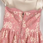 NBD x Revolve Daimilee Strapless Lace Dress: Blush Pink Barbie Barbiecore Photo 7