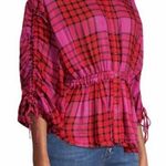 Free People Pacific Dawn Plaid Peplum Size XS Photo 0