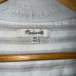 Madewell Plaza Short Sleeve Button Down Linen Blend Stripe Top XXS Photo 3