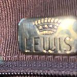 Lewis Vintage Leather Clutch Handbag Purse Zipper Gold Tassel Brown Leather Photo 6