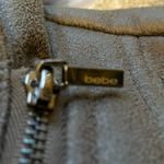 Bebe  Sherpa Lined Asymmetrical Zip Front Cropped Vegan Suede Farmers Jacket S Photo 11