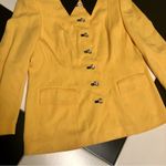 Vintage 80s ESCADA Margaretha Ley Golden Yellow Blazer Iridescent Buttons sz M Size M Photo 1