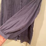 French Connection ‎ Women's M Betsey Draped Popover Top Blue Lagenlook Oversized Photo 5