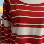 Pink Clover  Red and White Striped Sweater Viscose/Nylon Blend Photo 1
