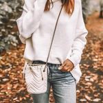 White Oversized Cowl Neck Tunic Sweater Size M Photo 3