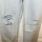 We Wore What  HighRise Curvy Crop Jeans Ripped Knees Distressed Super Light Wash 29 Photo 3