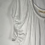 Allison Brittney Woman White Lightweight Gauze Braided Neckline Plus Size Blouse Photo 1