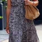 ALLSAINTS ππ Tate Misra Asymmetric Hem Dress ~ Python Snake Print Large L NWOT Photo 0
