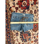Mudd Lace-Up Denim Jean Shorts Y2K Low Rise Distressed Cutoff Festival Photo 2