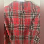 Live a Little LAL Plaid Swing Jacket Red Gray Green Button Wool-Blend Cropped XL Photo 13