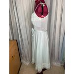 nightgown satin lace vintage sheer 1950s Blue Size M Photo 6